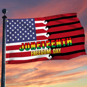 Juneteenth Freedom Day Grommet Flag, African American Flag TQN54GF