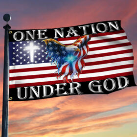 One Nation Under God American Eagle Grommet Flag 3-Day Shipping
