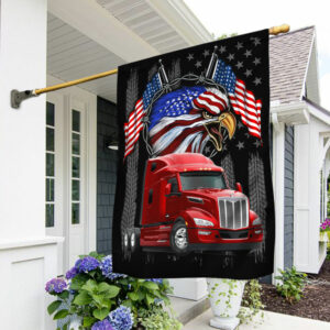 Trucker Flag Truck Driver American Eagle Flag QTR41F
