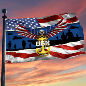 U.S. Navy American Eagle Grommet Flag TPT11GF