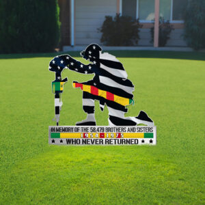 Vietnam Veteran. In Memory Of Brothers And Sisters Who Never Returned Garden Metal Sign TPT02MSv1