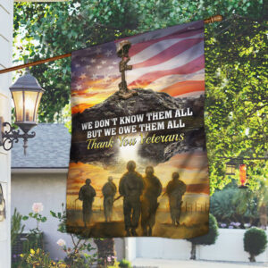 Thank You Veterans, Memorial American Flag TPT103F
