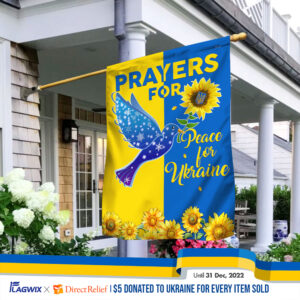 Ukraine Support Flag Prayers for Peace for Ukraine Stand With Ukraine MLN21F