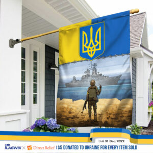 Ukraine Postage Stamp Flag Pride, Stand With Ukraine TQN79F