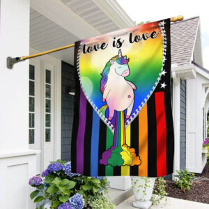 LGBT Flag Love Is Love Unicorn BNN151F