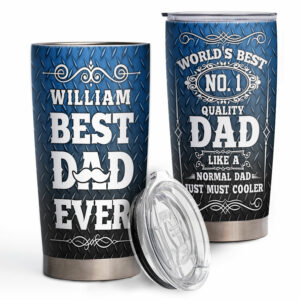 Personalized Tumbler Gifts For Dad Best Dad Ever Gifts No.1 Cooler Dad  BNN90TUCT