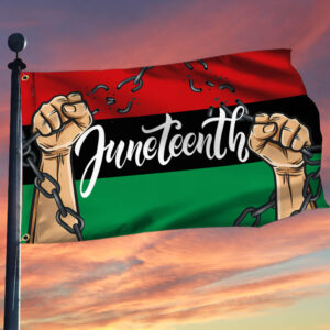 Happy Juneteenth Flag. Black Independence Day Flag Freedom Chains LNT158GF