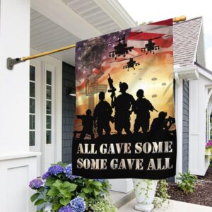 US Veterans. All Gave Some, Some Gave All Memorial American Flag TPT109F