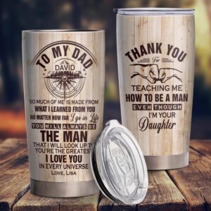 Personalized For Dad From Daughter, I Love You In Every Universe 20oz Tumbler TPT114TUCT
