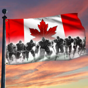 Hockey Flag Canadian Hockey Grommet Flag QTR158GF