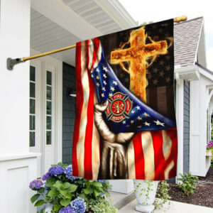 Christian Cross, Firefighter American Flag TPT196F