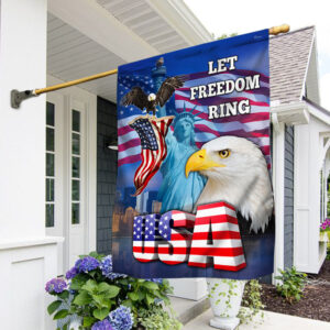 Patriotic Eagle Flag Happy Independence Day 4th of July Let Freedom Ring MLN212F