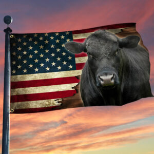 Black Angus Cattle American Grommet Flag MLN437GF