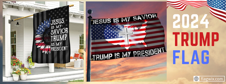 Jesus Trump Flag