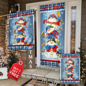 Snowman Christmas Door Cover & Banner Home Decor Let It Snow BNN509DS