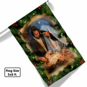 Jesus Is The Reason Christmas Flag Jesus Is Born Nativity Of Jesus TQN521Fv2
