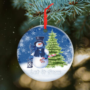 Snowman Christmas Ornament Let It Snow TQN568O
