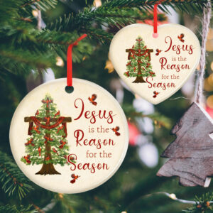 Jesus Christmas Ornament Jesus Is The Reason For The Season TQN536Ov2