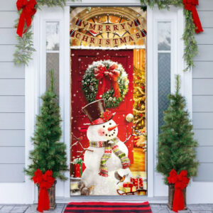 Snowman Christmas Door cover Home Decor TQN592D