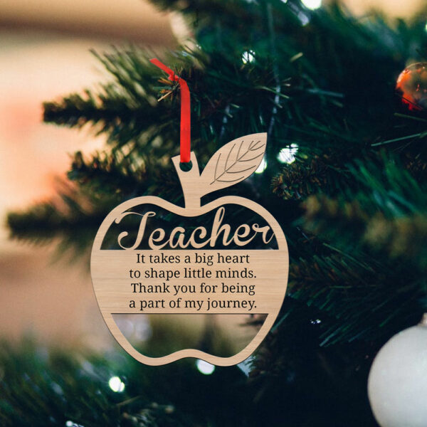 Teacher Christmas Gifts, Gift For Teachers, Teacher Appreciation Gift, Teacher Christmas Gift, Apple Ornament, Gift For Teachers, Christmas Tree Decorations Ornament MLN602O