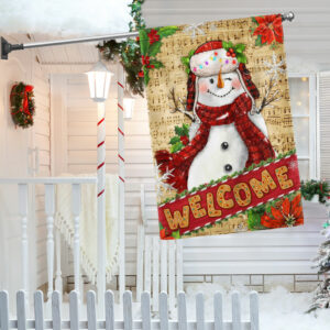 Christmas Snowman Welcome Flag LNT647F