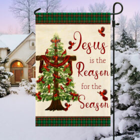 Jesus Is The Reason For The Season Christmas Flag TQN536Fv2