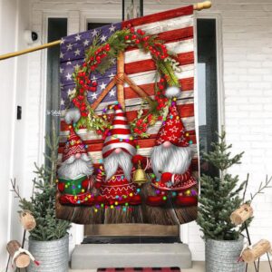 Hippie Christmas, Let It Be, Gnome Family American Flag TPT415F