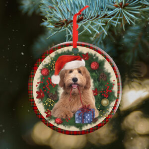 Labradoodle Ceramic Ornament Dog Lover Christmas Ornament QTR321Ov4