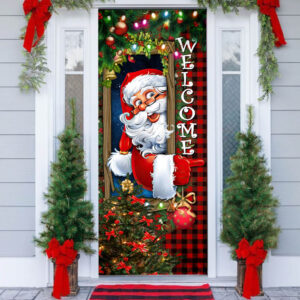 Santa Claus Christmas Is Coming Merry Christmas Door Cover MLN639D