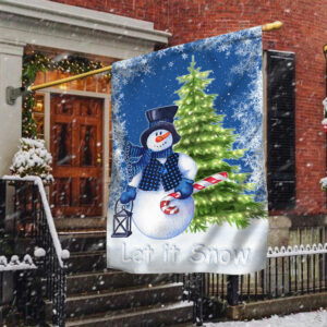 Snowman Christmas Flag Let It Snow TQN568F