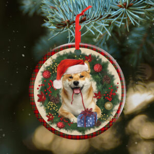 Shiba Ceramic Ornament Dog Lover Christmas Ornament QTR330Ov1