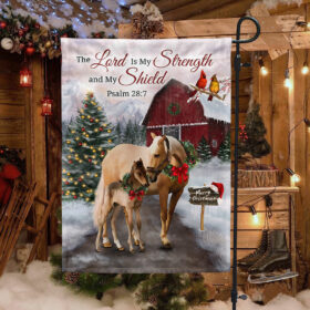Christmas Horse Flag The Lord Is My Strength and My Shield LNT739F
