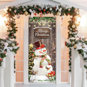 Snowman Merry Christmas Door Cover TQN690D