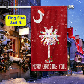 South Carolina Christmas Flag Sabal Palmetto With Light TQN657Fv1