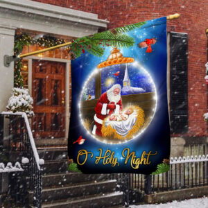 O Holy Night Santa Claus Christmas Flag BNN692F