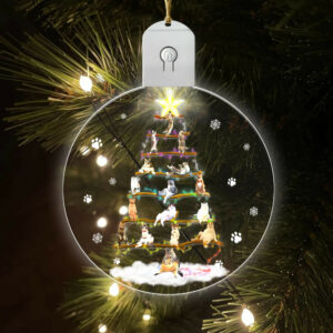 Cats Christmas Tree Led Acrylic Ornament TQN707O