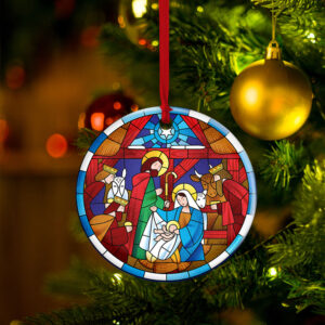 Nativity Of Jesus Christmas Ornament, Oh Holy Night Ornament TQN773O