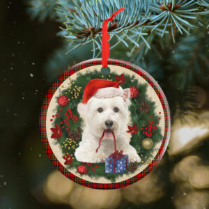Maltese Ornament Dog Lover Christmas Ornament QTR321Ov11
