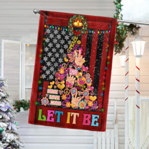 Christmas Tree Hippie Let it Be Flag MLN728F