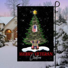 Merry Veteran Christmas Flag TQN664F
