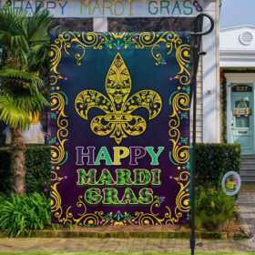 Happy Mardi Gras Flag BNN733F