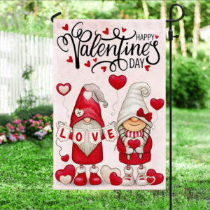Happy Valentine's Day Gnome Couple Flag TQN845F
