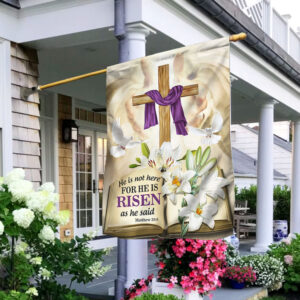 Easter Christ Cross Flag He Is Not Here For He Is Risen Flag MLN1010F
