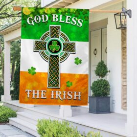 Irish Celtic Cross Flag God Bless The Irish Flag MLN970F