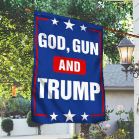 Trump 2024 Flag God Gun and Trump TQN809F