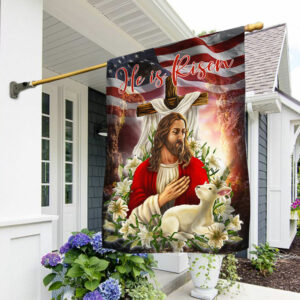 Easter Day Resurrection of Jesus He Is Risen Flag MLN1124F