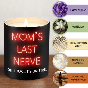 Mom Last Nerve Flame Candle Funny Gifts For Mom Lavender Vanilla 10oz Tin Candle