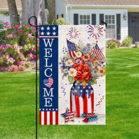 4th Of July Flag Independence Day Welcome Patriotic Flag TQN1170F