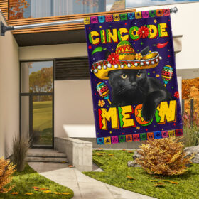 Cinco De Mayo Mexican Flag Black Cat Cinco De Meow Mexico TQN1114F