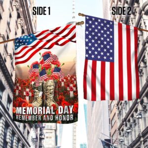 Memorial Day Veteran Remember and Honor American Two-Sided Flag TPT793F